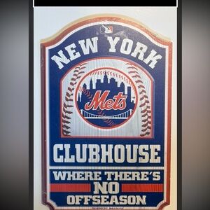 New York Mets Clubhouse Wood Sign "Where There's NO OFFSEASON”